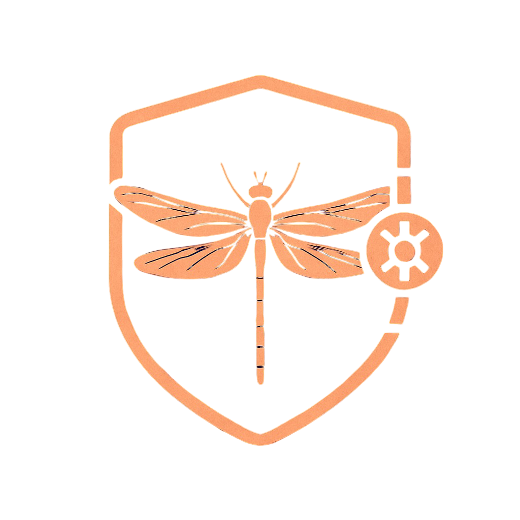 Libélula Space Dragonfly Logo - Representing secure content vaults